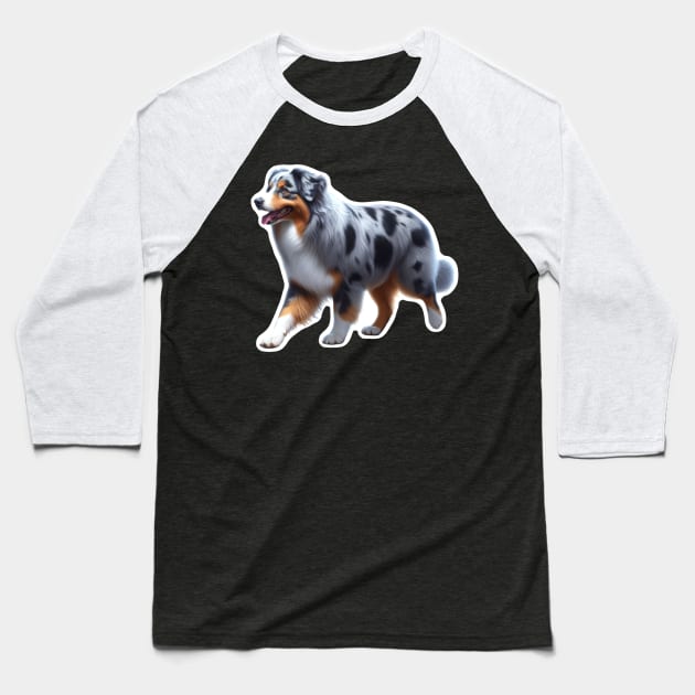 Australian Shepherd Baseball T-Shirt by millersye